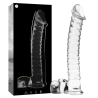 NEBULA SERIES BY IBIZA - MODELO 23 DILDO CRISTAL TRANSPARENTE 21.5 CM -O- 4 CM