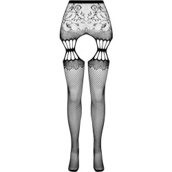 PASSION - S027 MEDIAS CON LIGUERO NEGRO TALLA ÚNICA