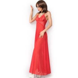 CHILIROSE - CR 3883 BABYDOLL LARGO ROJO S-M