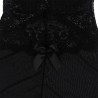 SUBBLIME - BABYDOLL TELA DE TUL DETALLE ENCAJE Y FLOR NEGRO S-M