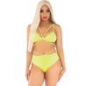 LEG AVENUE - TOP and BRAGAS CON TIRANTES AMARILLO