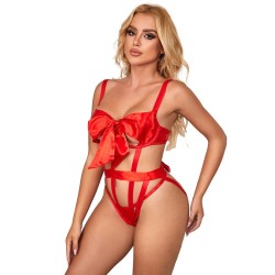 SUBBLIME - 954468 BODY SEXY CALADO CON LAZO ROJO S-M