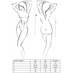 PASSION - WOMAN LUMIA CHEMISE NEGRO TALLA L-XL