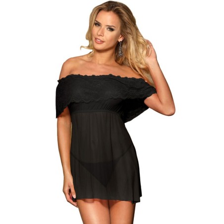 SUBBLIME - SET VESTIDO CORTO TANGA NEGRO S-M