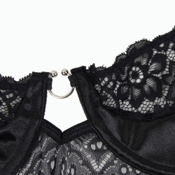SUBBLIME - CORSET Y CINTURON NEGRO S-M