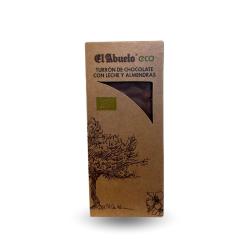 Turron de Chocolate con leche y almendras Bio 200g El Abuelo