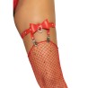 LEG AVENUE - LIGUERO ALTO DE CUERO VEGANO TALLA ÚNICA - ROJO