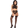 LIVCO CORSETTI FASHION - MAJALESA LC 90526 SUJETADOR LIGUERO PANTY BLACK S-M