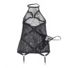 SUBBLIME - VESTIDO TRANSPARENTE CUELLO HALTER NEGRO S-M