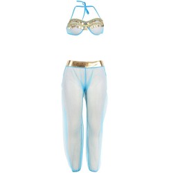 SUBBLIME - SET DE LENCERIA INDIA STYLE AZUL S-M