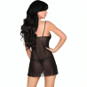 LIVCO CORSETTI FASHION - LUISE 1710 BABYDOLL TANGA NEGRO S
