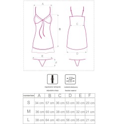 LIVCO CORSETTI FASHION - HYEONA 1710 BABYDOLL TANGA ROSA S