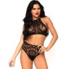 LEG AVENUE - SET 2 PIEZAS TOP Y PANTIES M-L