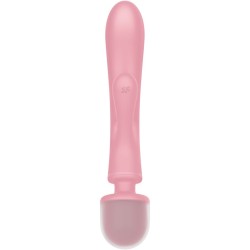 SATISFYER - TRIPLE LOVER MASAJEADOR VIBRADOR RABBIT ROSA