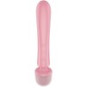 SATISFYER - TRIPLE LOVER MASAJEADOR VIBRADOR RABBIT ROSA