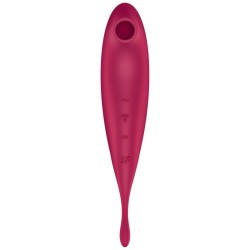 SATISFYER - TWIRLING PRO ESTIMULADOR Y VIBRADOR APP ROJO