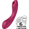 SATISFYER - CURVE TRINITY 1 AIR PULSE VIBRATION ROJO