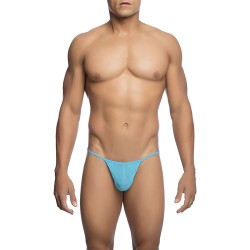 MOB - TANGA TRANSPARENTE CON FORMA DE T AQUA TALLA L-XL