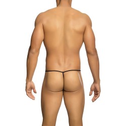 MOB - TANGA TRANSPARENTE CON FORMA DE T NEGRO TALLA L-XL