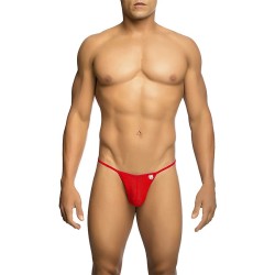 MOB - TANGA TRANSPARENTE CON FORMA DE T ROJO TALLA L-XL