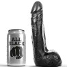 ALL BLACK - DILDO REALÍSTICO NEGRO SUAVE 20 CM
