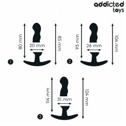 ADDICTED TOYS - SET DE 3 PLUG ANAL SILICONA MODELO 1