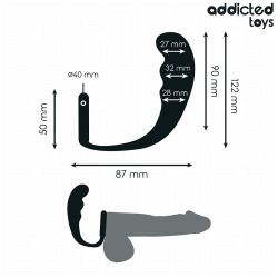 ADDICTED TOYS - PLUG ANAL CON ANILLO SILICONA MODELO 4