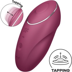 SATISFYER - TAP and CLIMAX 1 VIBRADOR LAY-ON ROJO