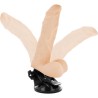 BASECOCK - VIBRADOR REALÍSTICO ARTICULABLE CONTROL REMOTO NATURAL 21 CM -O- 5 CM