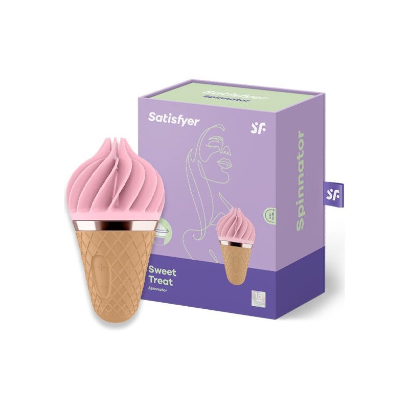 SATISFYER - SWEET TREAT SPINNATOR MARRÓN and ROSA