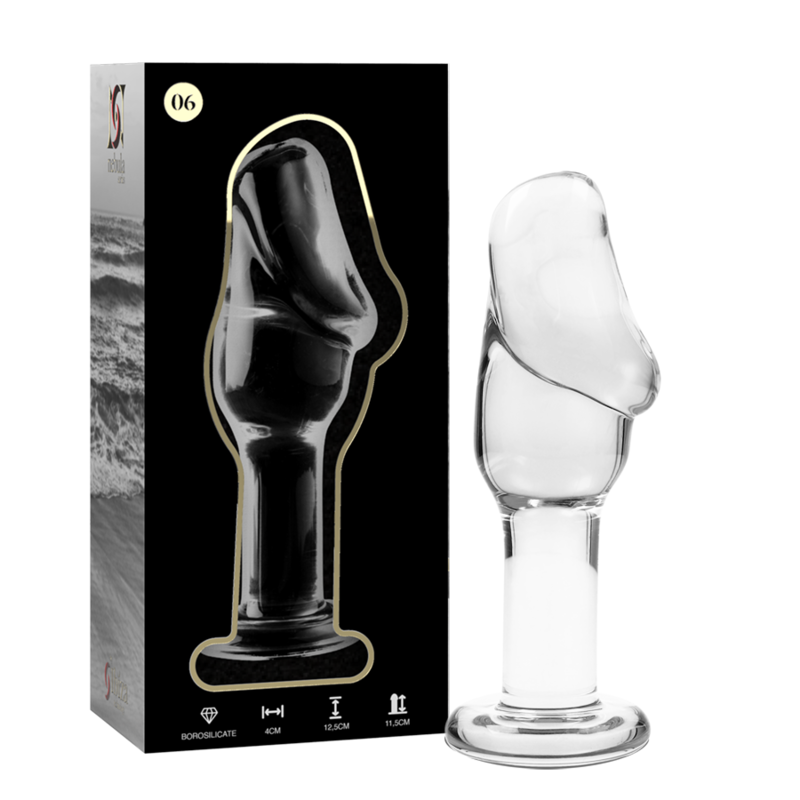 NEBULA SERIES BY IBIZA - MODELO 6 PLUG CRISTAL TRANSPARENTE 12.5 CM -O- 4 CM