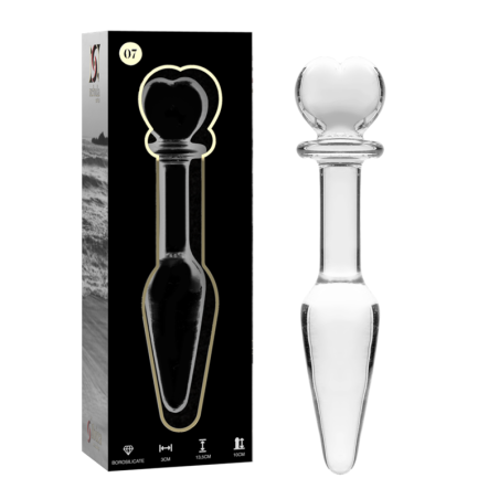 NEBULA SERIES BY IBIZA - MODELO 7 PLUG CRISTAL TRANSPARENTE 13.5 CM -O- 3 CM
