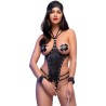 CHILIROSE - CR 4638 SET BODY CROTCHLESS NEGRO S-M