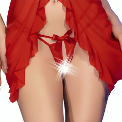 CHILIROSE - CR 4696 BABYDOLL and TANGA CROTCHLESS ROJO S-M