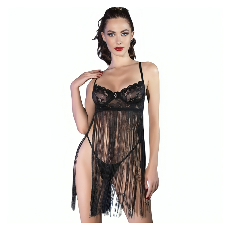 CHILIROSE - CR 4496 BABYDOLL NEGRO S-M