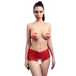 CHILIROSE - CR 4641 PANTIES CROTCHLESS ROJO S-M