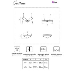 LIVCO CORSETTI FASHION - CERISEMA LC 21005 BRA PANTY CORAL S-M
