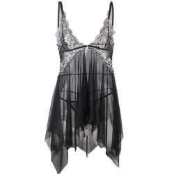 SUBBLIME - BABYDOLL TELA TUL PECHO ENCAJE S-M