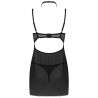 LIVCO CORSETTI FASHION - BINELLA SET BABYDOLL TANGA NEGRO S-M