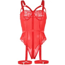 SUBBLIME - TEDDY CON LIGUERO DETALLE TIRAS PECHO ROJO S-M
