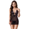 LIVCO CORSETTI FASHION - ANTONELLA LC 20203 BABYDOLL TANGA NEGRO S-M