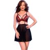 CHILIROSE - CR 4869 BABYDOLL NEGRO-ROJO S