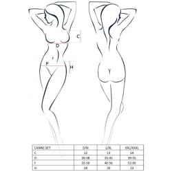 PASSION - WOMAN CANNE SET NEGRO TALLA L-XL