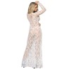 SUBBLIME - VESTIDO LARGO MANGA LARGA BLANCO S-M