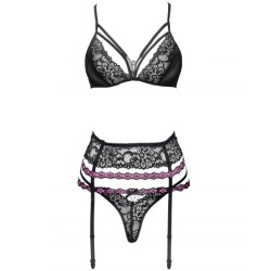 LIVCO CORSETTI FASHION - SNEHANA LC 90443 SUJETADOR LIGUERO PANTY NEGRO S-M
