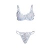 SUBBLIME - 957629 CONJUNTO SUJETADOR Y PANTIES CON BORDADOS DE FLORES CELESTE S-M
