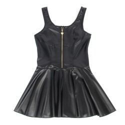 SUBBLIME - 957667 VESTIDO DE CUERO CON CREMALLERA DE CORAZÓN NEGRO S-M