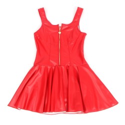 SUBBLIME - 957681 VESTIDO DE CUERO CON CREMALLERA DE CORAZÓN ROJO S-M