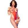 CHILIROSE - CR 4874 BODY ABIERTO CROTCHLESS ROJO S-M