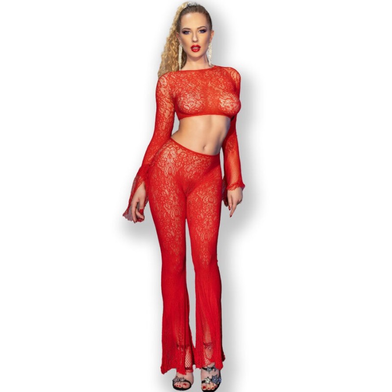CHILIROSE - CR 4648 TOP and PANTALON NEGRO S-L